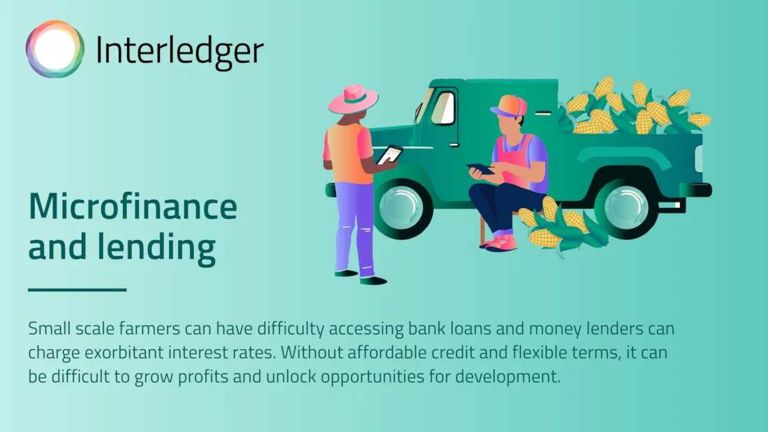 Diagram illustrating a use case for Open Payments in microfinance and lending