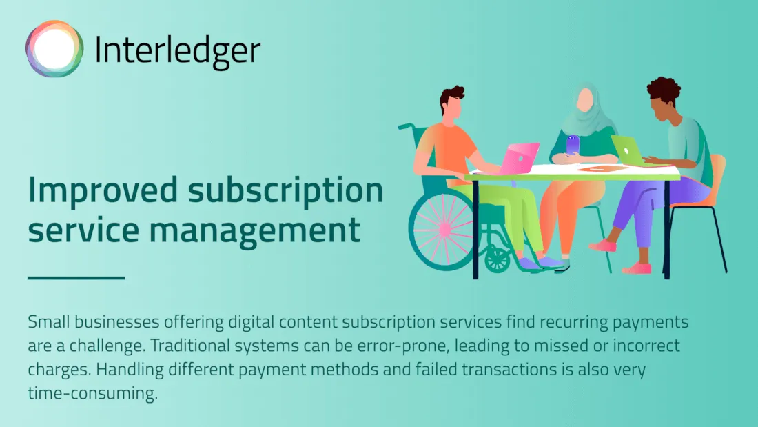 Diagram illustrating a use case for Open Payments in improved subscription service management