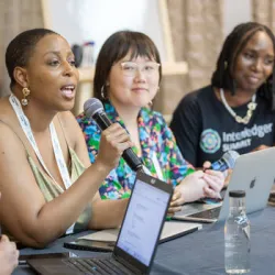 Victoria Coker speaking at a roundtable discussion during 2023 Summit